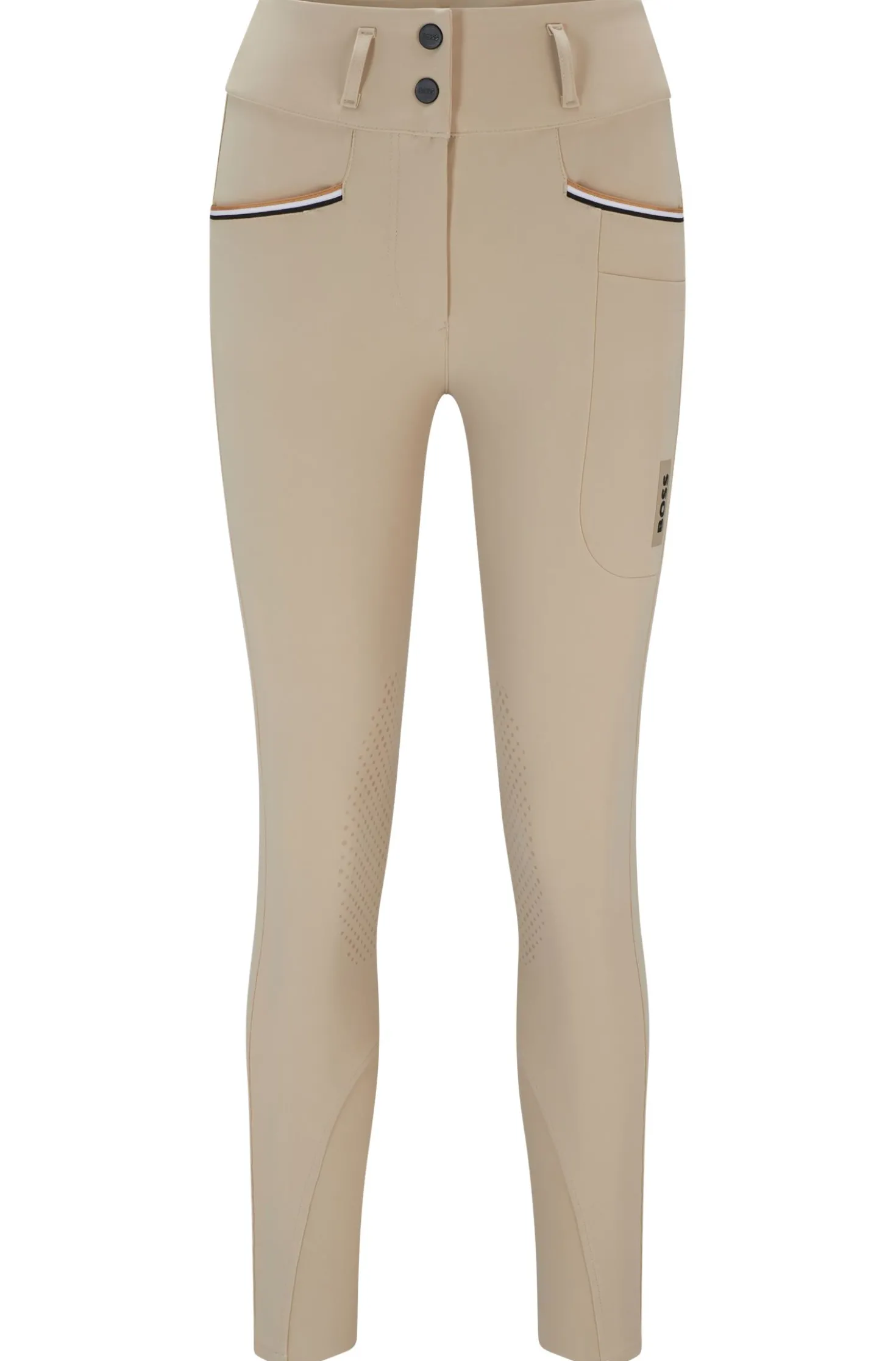 Equestrian high-waisted breeches with knee grip