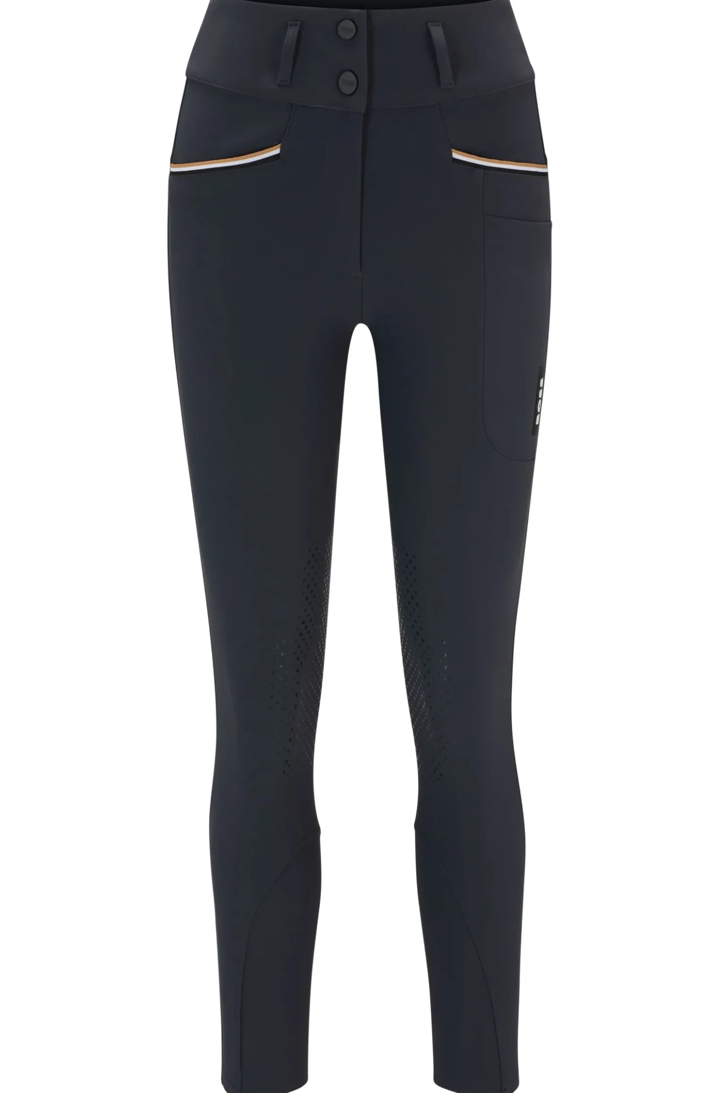 Equestrian high-waisted breeches with knee grip