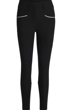 Equestrian high-waisted slim-fit breeches with knee grip