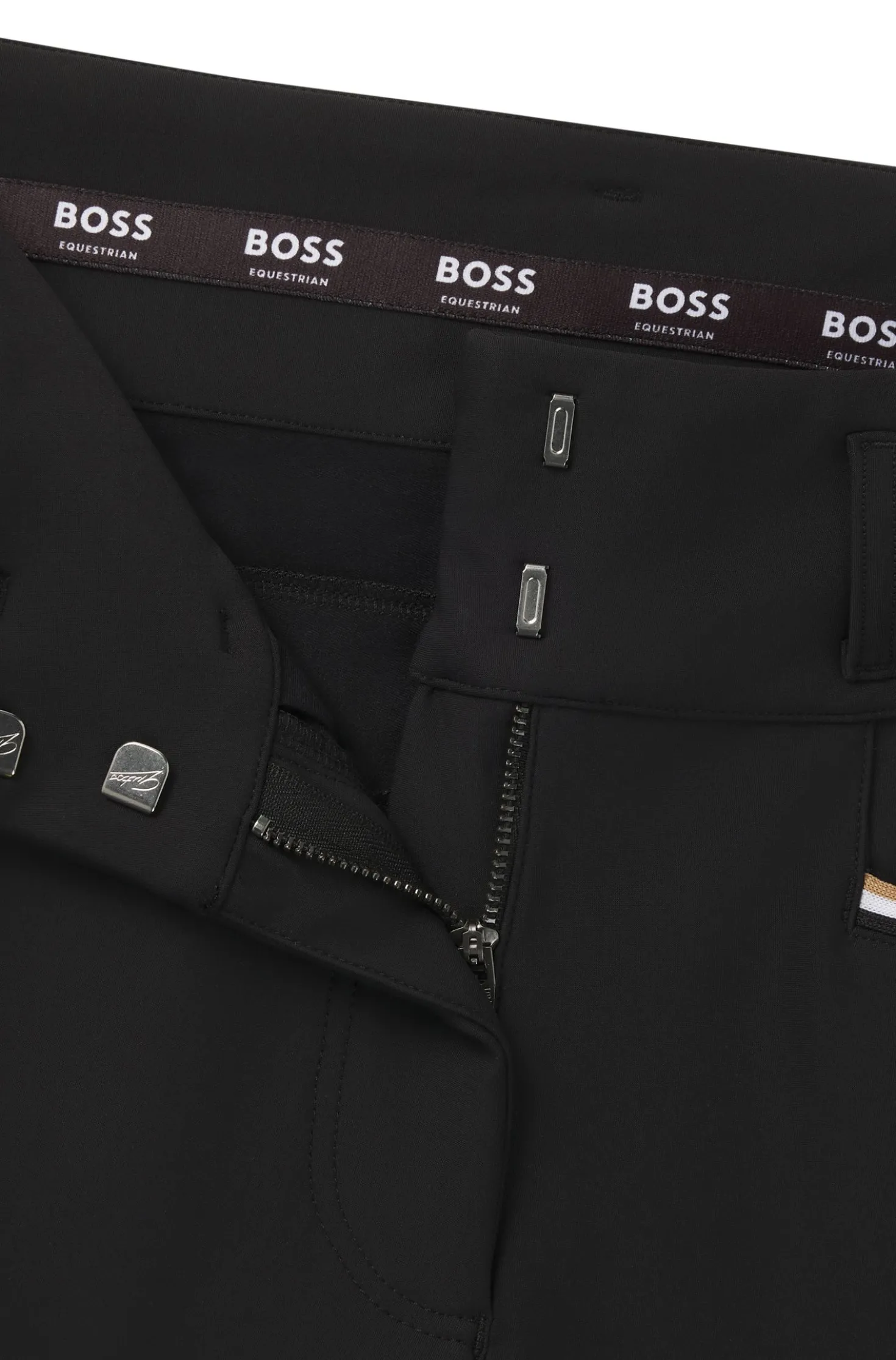 Equestrian high-waisted slim-fit breeches with knee grip