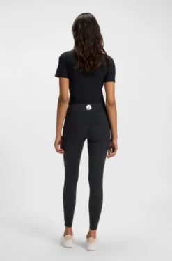 Equestrian high-waist leggings in power-stretch fabric