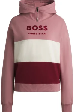 Equestrian hoodie in Italian stretch cotton