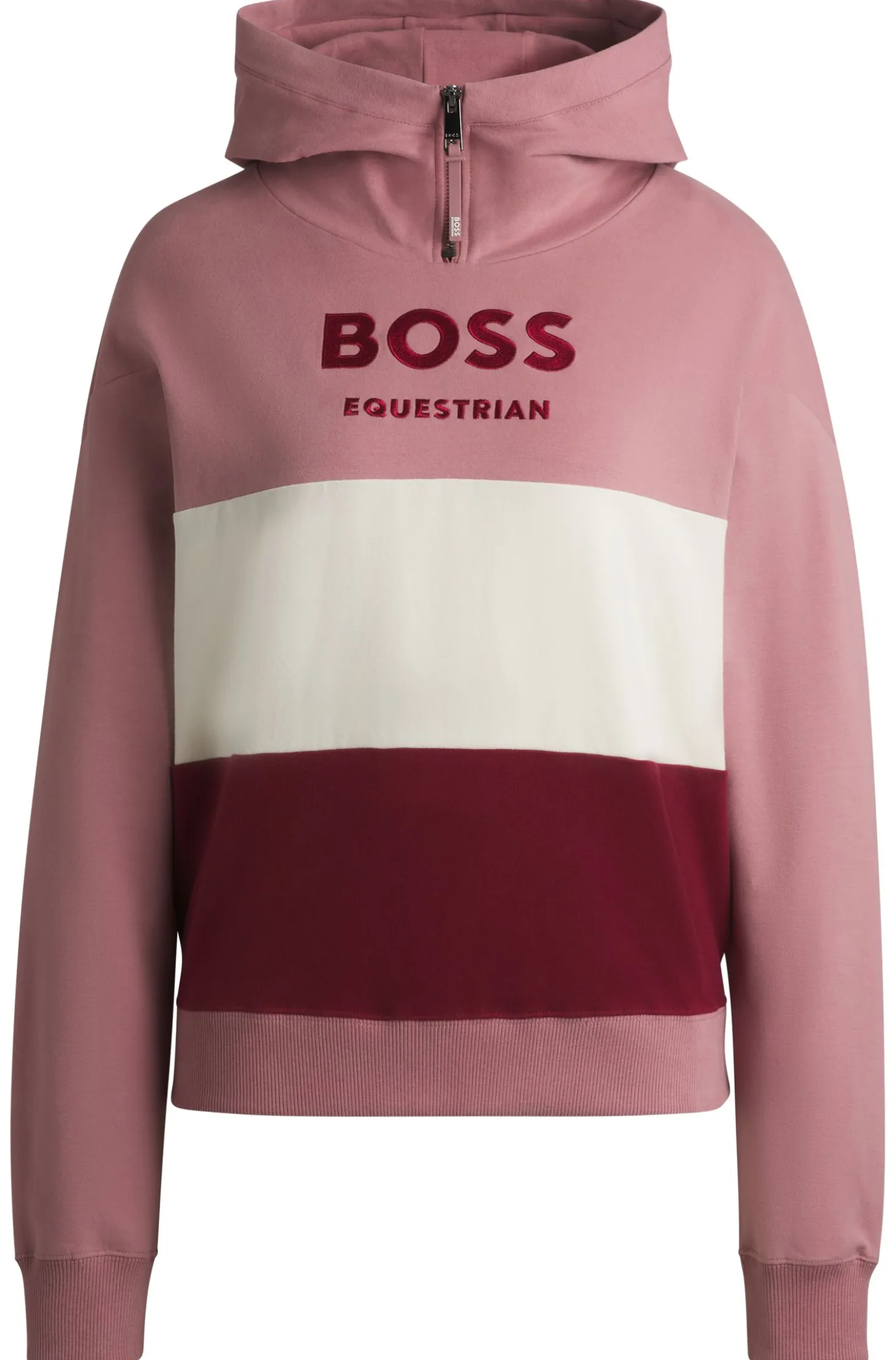 Equestrian hoodie in Italian stretch cotton
