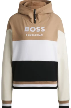 Equestrian hoodie in Italian stretch cotton