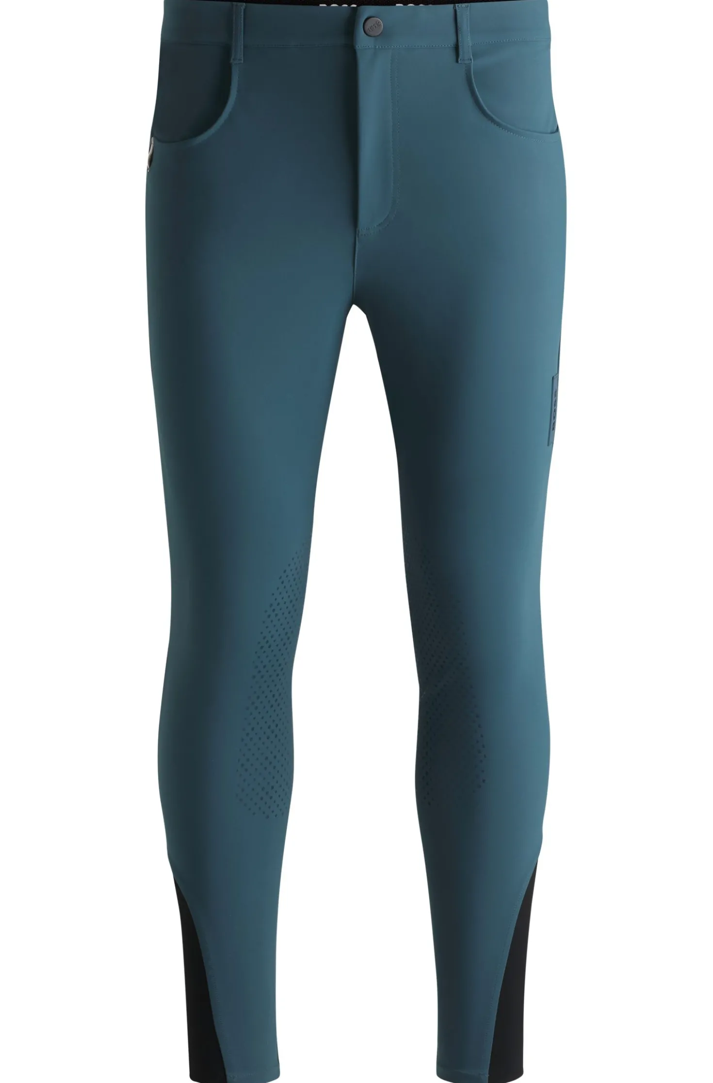 Equestrian knee-grip breeches with four-way stretch