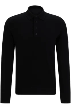 Equestrian knit polo in a cotton-cashmere blend