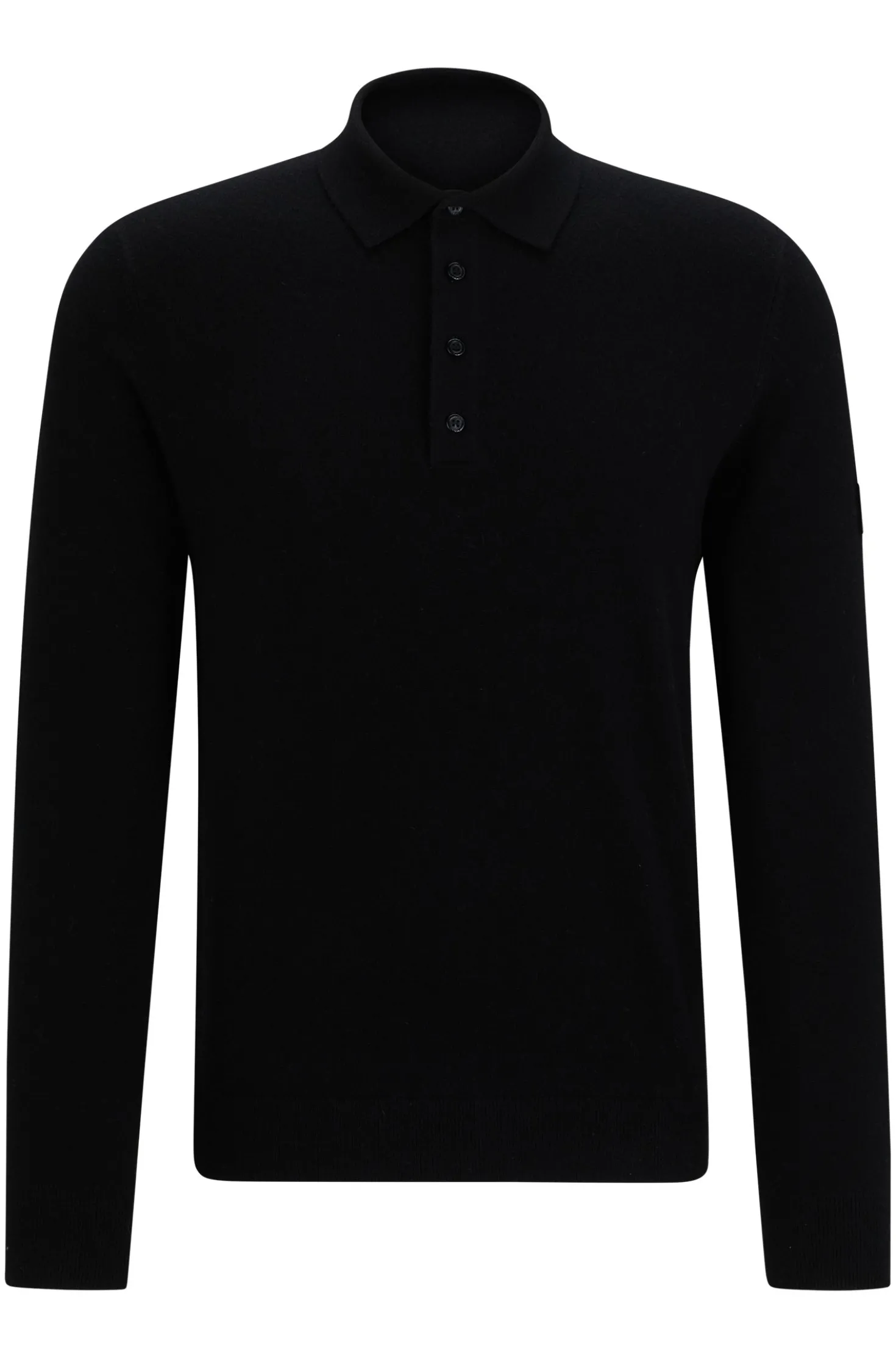 Equestrian knit polo in a cotton-cashmere blend