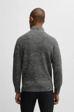Equestrian melange troyer sweater