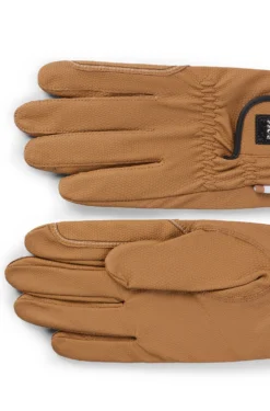 Equestrian riding gloves in faux leather