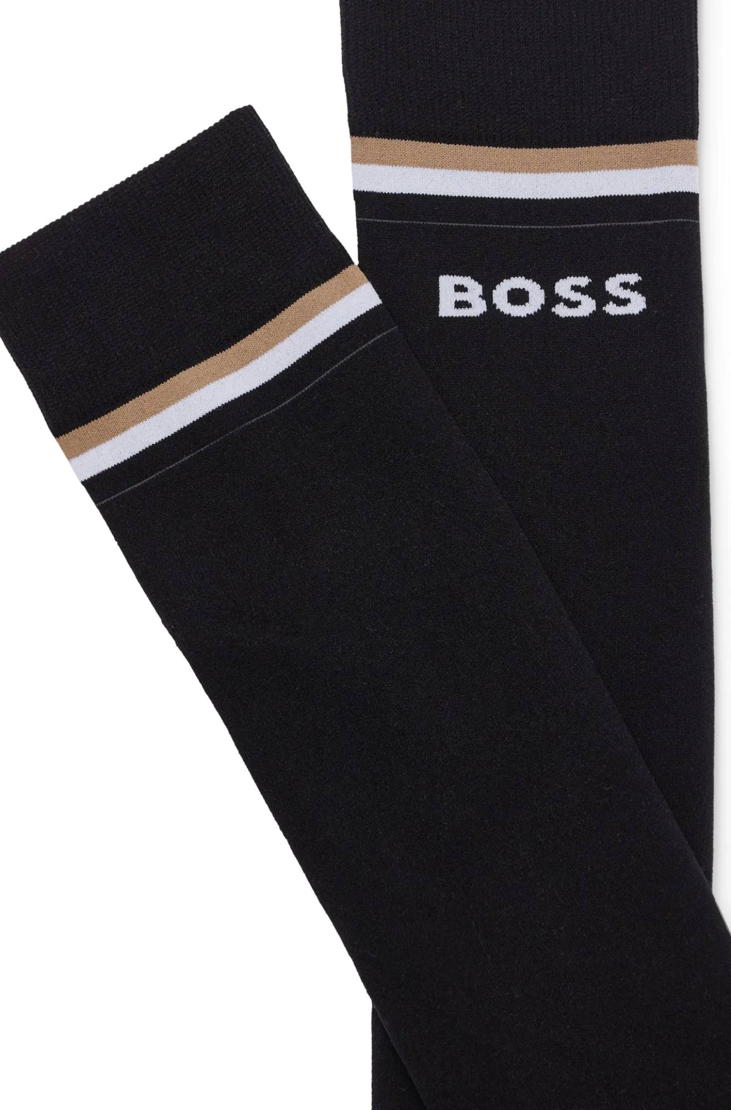 Equestrian riding socks with signature stripe and branding