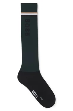 Equestrian riding socks with logo details
