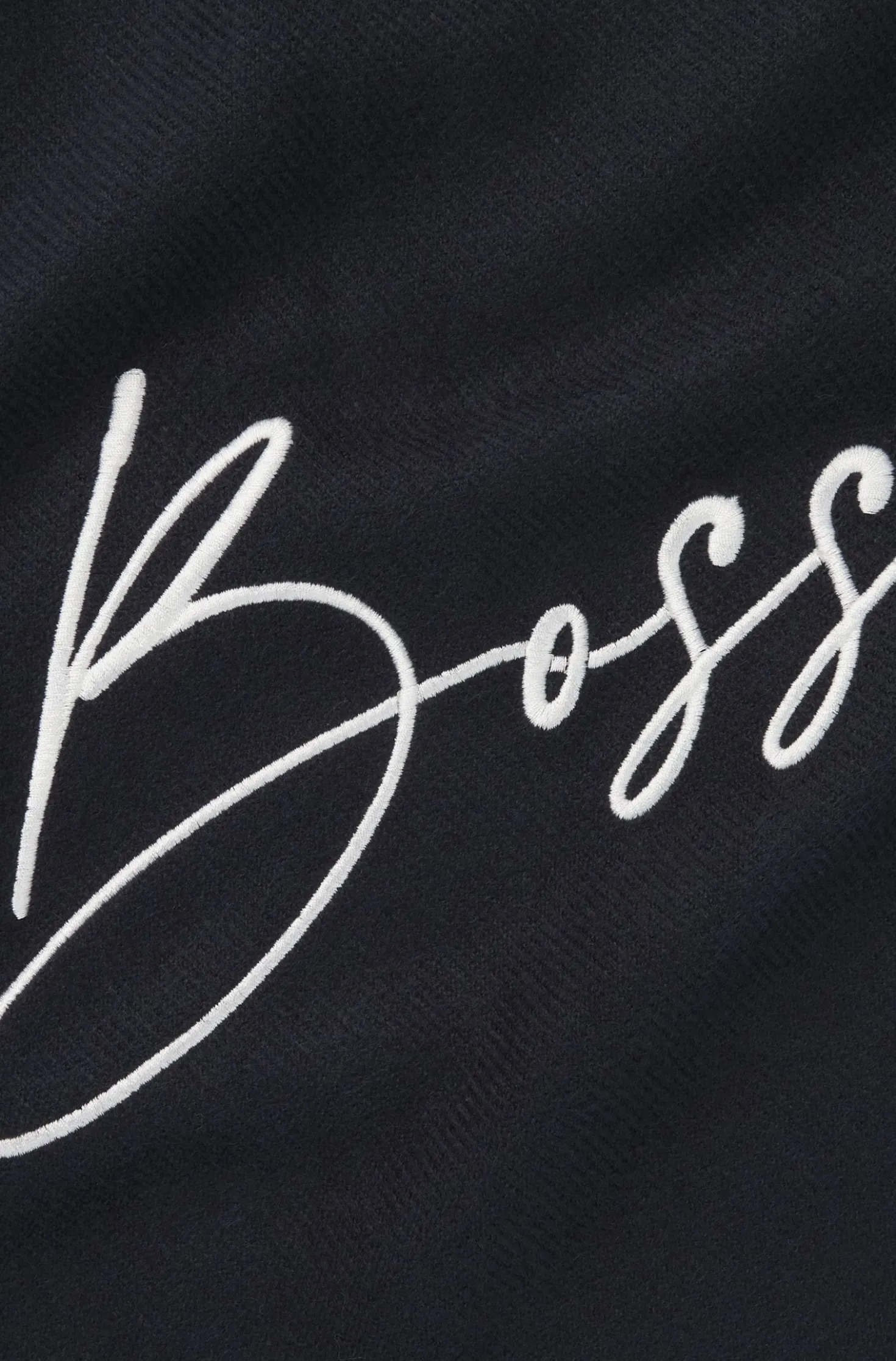 Equestrian scarf with embroidered logo