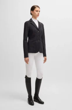 Equestrian show blouse with four-way stretch