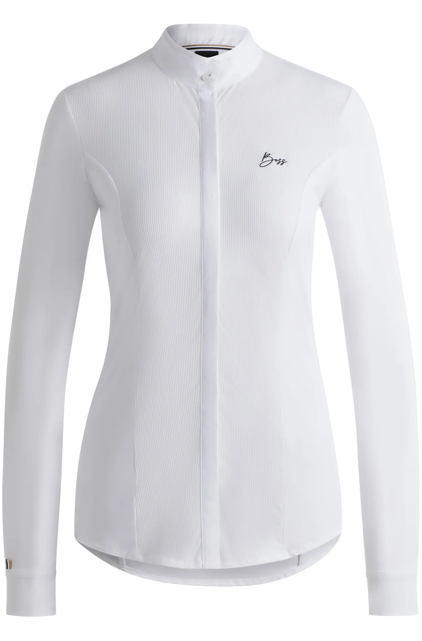 Equestrian show blouse with four-way stretch