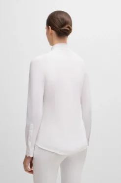 Equestrian show blouse with four-way stretch