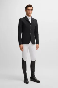 Equestrian show jacket in perforated material