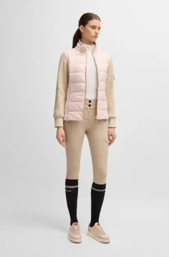 Equestrian show shirt in ribbed stretch fabric