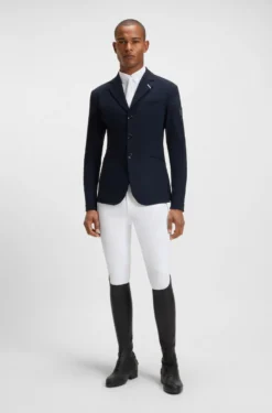 Equestrian show shirt in super-stretch material
