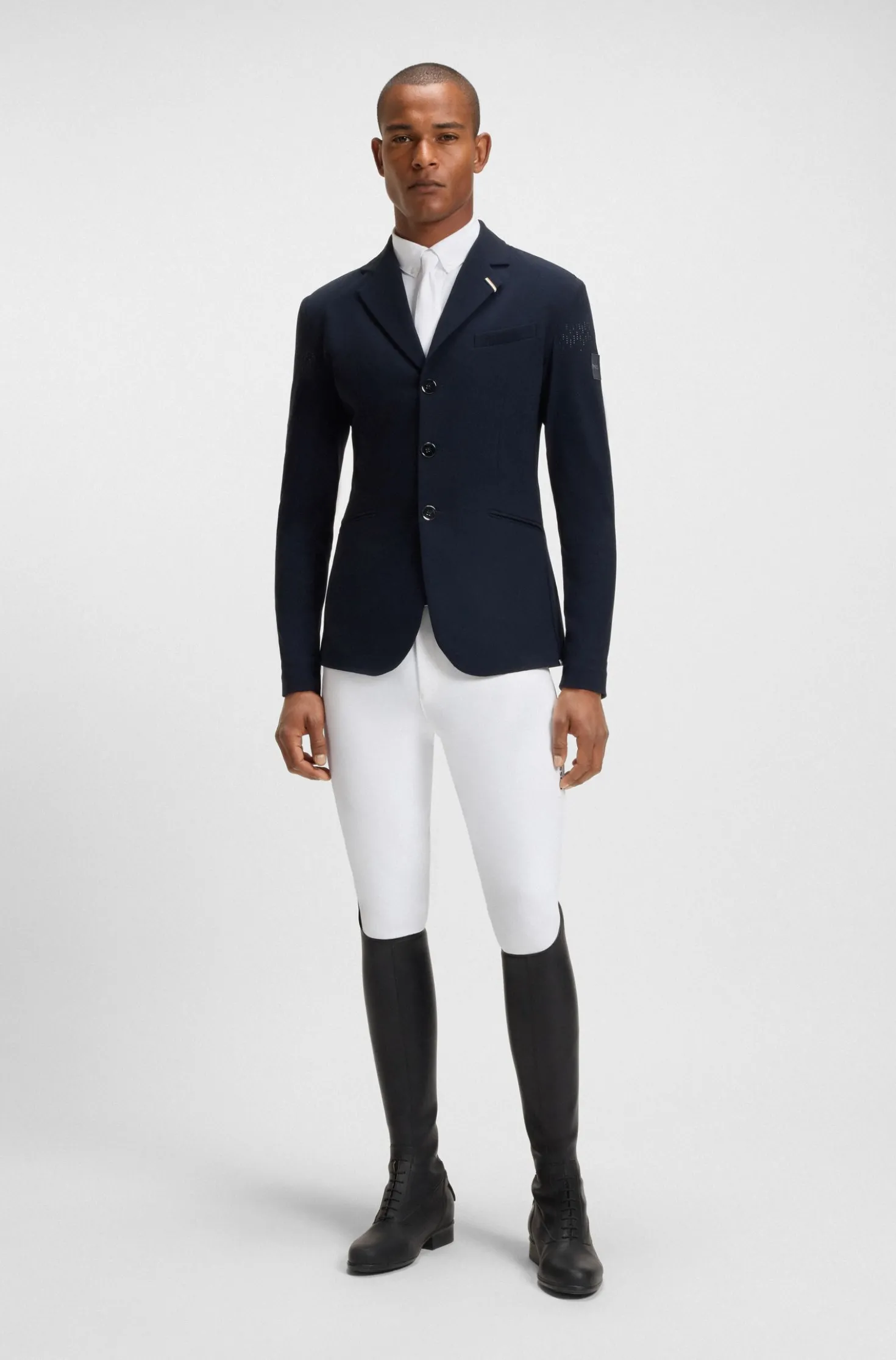 Equestrian show shirt in super-stretch material