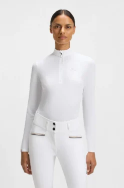 Equestrian show shirt in super-stretch material