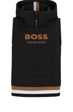 Equestrian sleeveless hoodie with embroidered logo