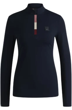Equestrian slim-fit training shirt in super-stretch fabric
