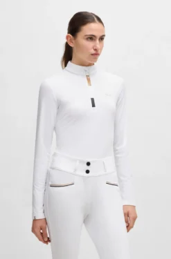 Equestrian slim-fit training shirt in super-stretch fabric