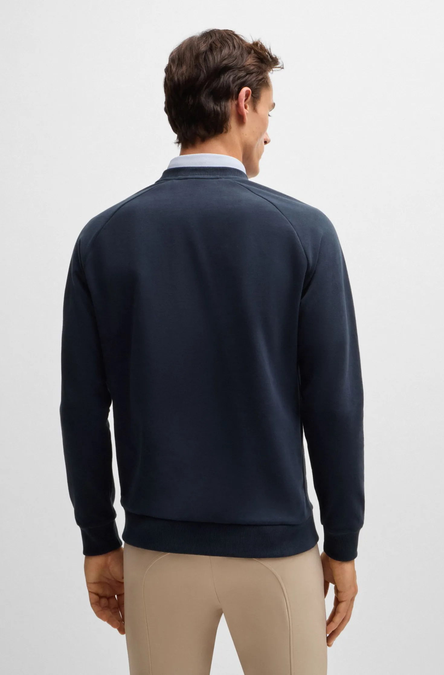 Equestrian sweater in Italian stretch cotton