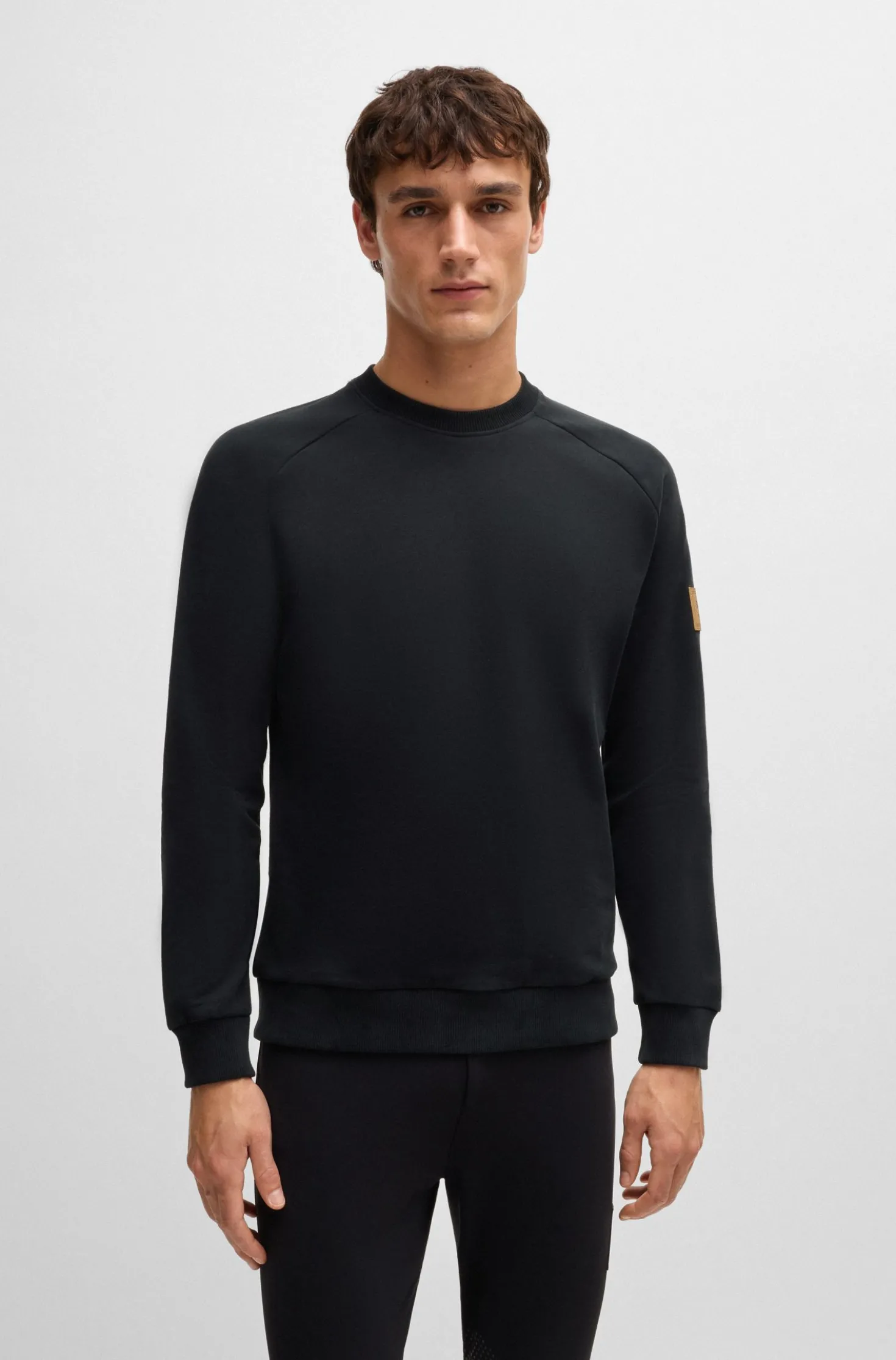 Equestrian sweater in Italian stretch cotton
