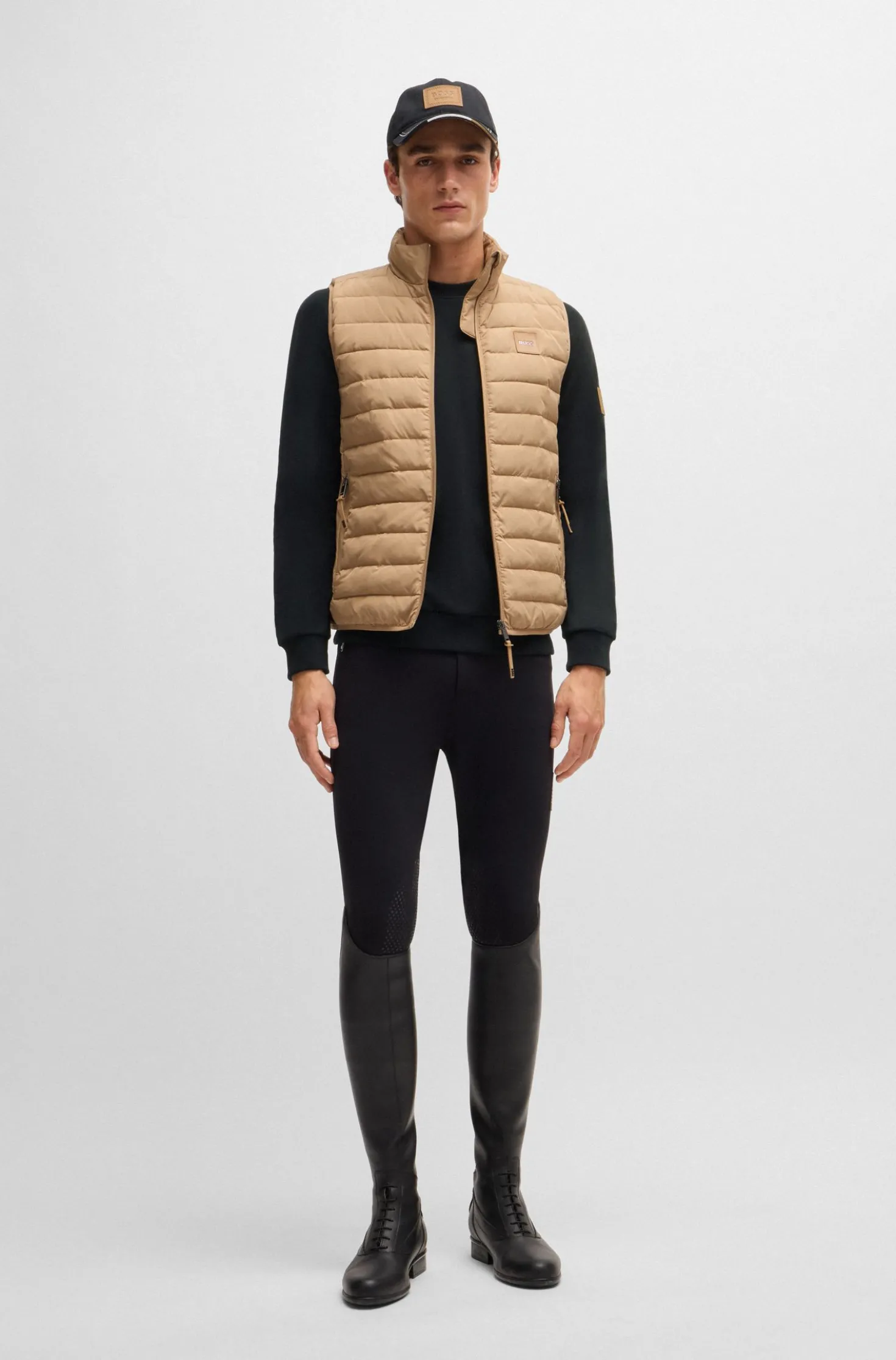 Equestrian sweater in Italian stretch cotton