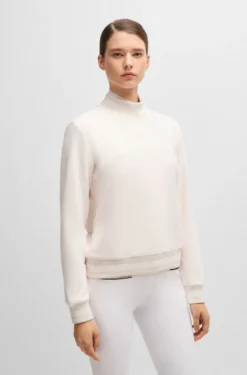Equestrian sweater in Italian stretch cotton