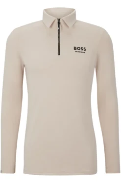 Equestrian training polo shirt in power-stretch material