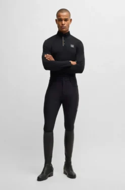 Equestrian training shirt in breathable stretch fabric