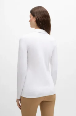 Equestrian training shirt in stretch piqué