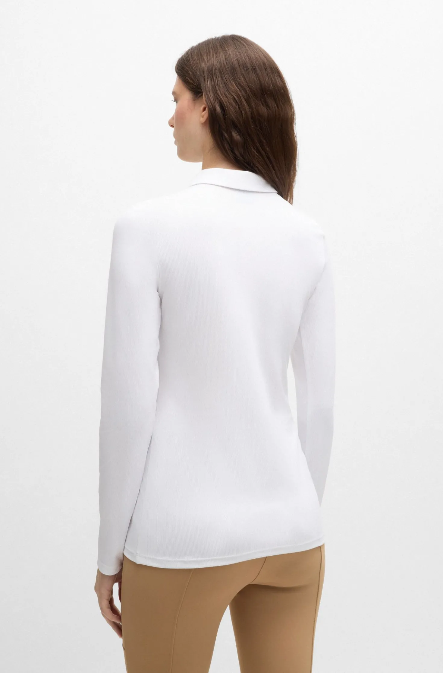 Equestrian training shirt in stretch piqué