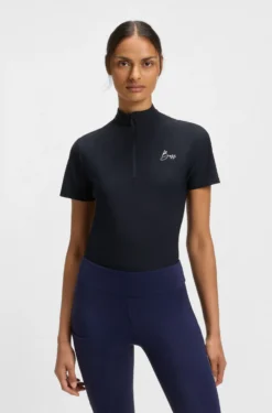 Equestrian training shirt with handwritten logo