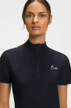 Equestrian training shirt with handwritten logo