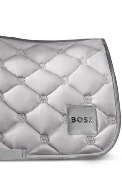 Equestrian velvet dressage saddle pad with Double B monograms