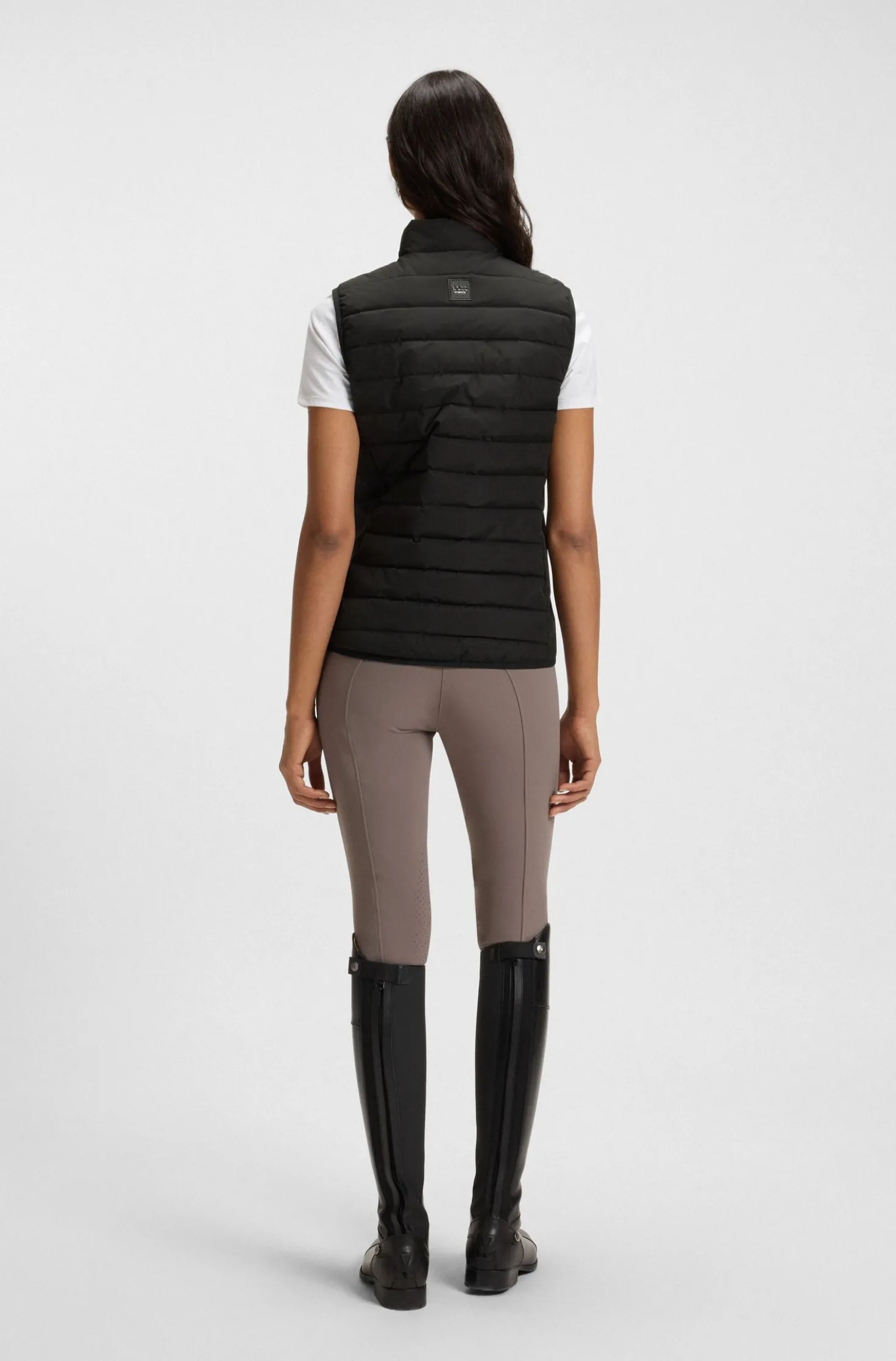 Equestrian waterproof gilet with Double B monogram