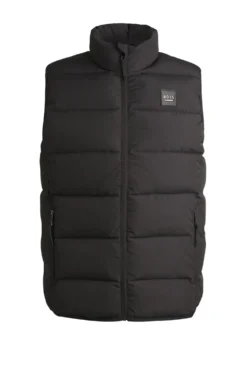 Equestrian waterproof padded gilet with panel