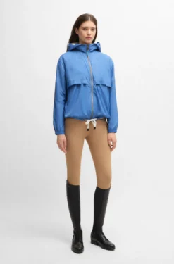 Equestrian waterproof rain jacket with Double B monogram motif