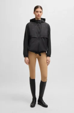 Equestrian waterproof rain jacket with Double B monogram motif