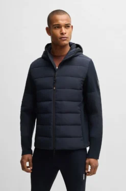 Equestrian water-repellent hybrid padded jacket