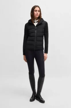 Equestrian water-repellent hybrid padded jacket