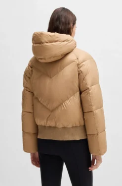 Equestrian water-repellent padded jacket in a bomber style