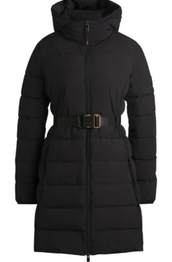 Equestrian water-repellent quilted coat with side zips