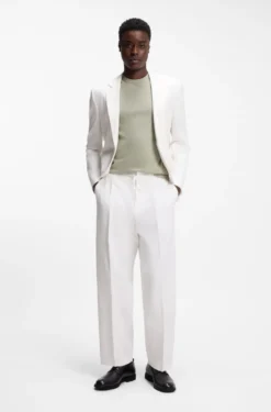 Extra-slim-fit blazer in stretch-cotton seersucker