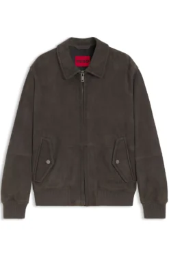 Extra-slim-fit jacket in soft suede