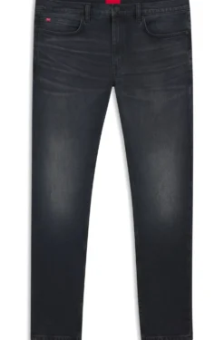 Extra-slim-fit jeans in ash-blue stretch denim