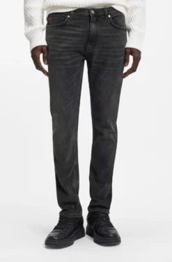 Extra-slim-fit jeans in grey stretch denim